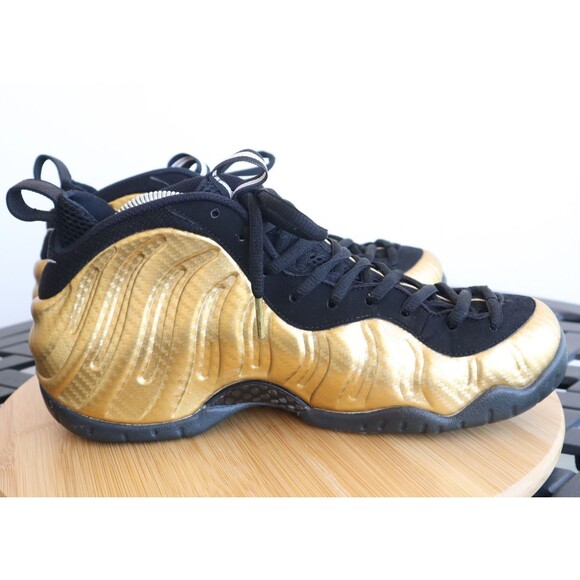 Nike Air Foamposite Pro 624041-701 Metallic Gold Black Men's Size 9.5 Sneakers - Picture 8 of 14